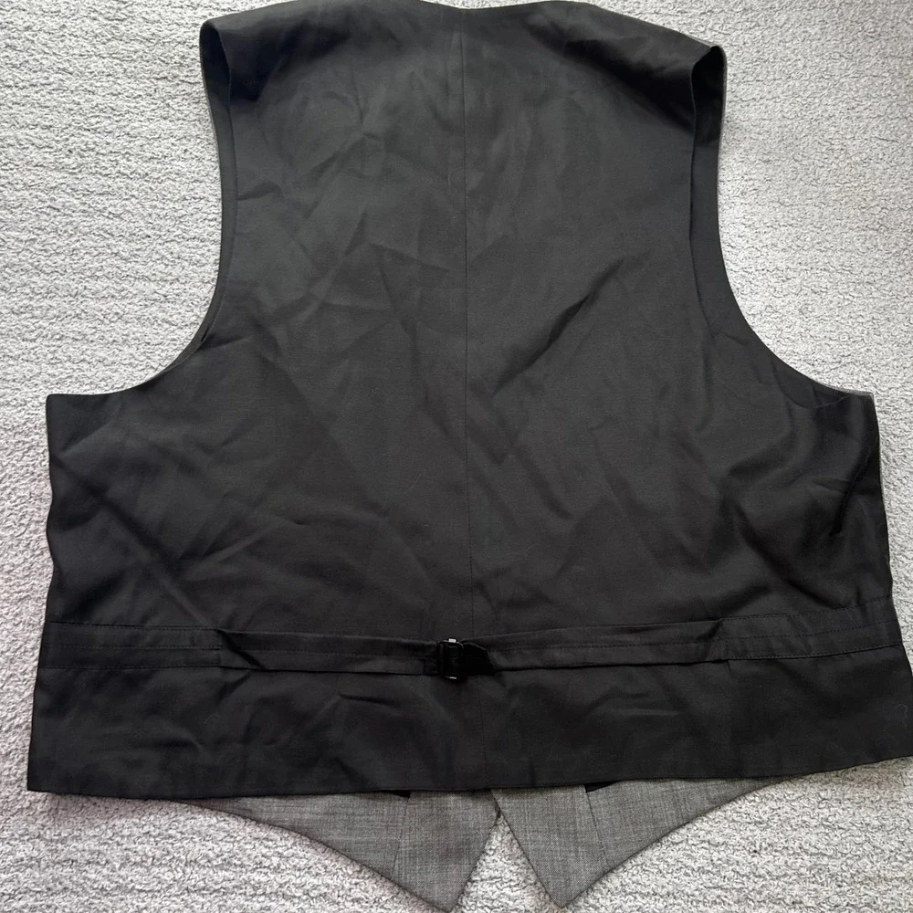 Rag & Bone Vest Hand Tailored New York Black L Quiet Luxury with dust bag  flaw